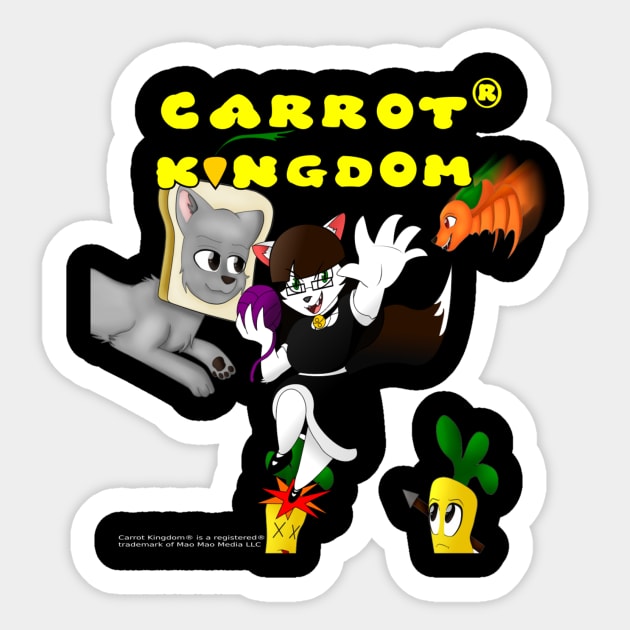 Carrot Kingdom® - Radical Tee Sticker by Mao Mao Media LLC